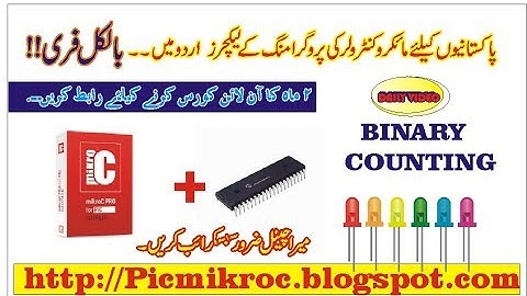 Binary Counting  Programming Using Mikroc Tutorial in Urdu