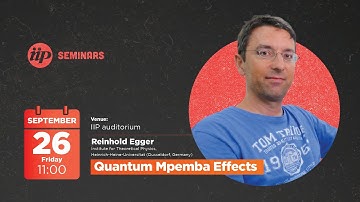 Reinhold Egger - Quantum Mpemba Effects