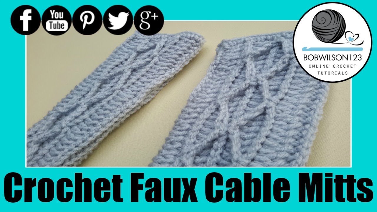 Faux Cable Gloves-crochetdreamz.blogspot.com.au