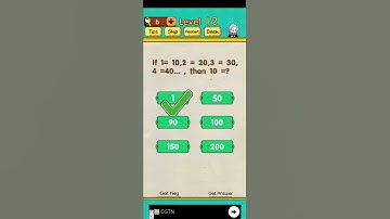 If 1=10,2=20,3=30,4=40....,then 10=? Super brain 12th level