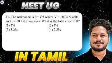 The resistance is R= 𝑉/𝐼 where V = 100 ± 5 volts and I = 10 ± 0.2 amperes. What is the total error