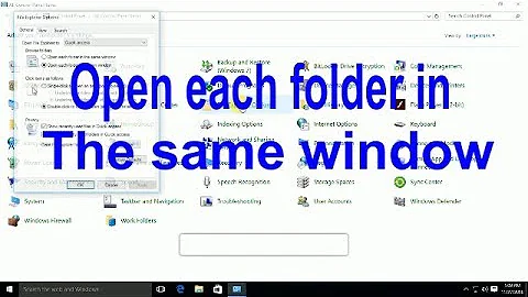 How to Fix a Problem Where Folders Open in New Window Every time