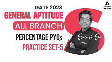 Percentage Practice Set #5 | GATE General Aptitude Lectures | GATE 2023 Preparation
