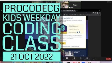 ProCodeCG Kids Weekday Coding Class - Friday - 21 Oct 2022