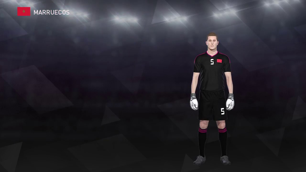 Involucrado referir a pesar de Pes 2018 Uniforme Arquero Selección Marruecos - YouTube