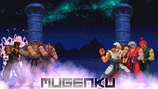 Evil Ryu Team vs Violent Ryu Team. 4 vs 4 Tag Team. Street Fighter Multiverse Mugen