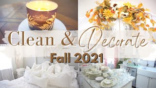 FALL CLEAN \& DECORATE WITH ME 2021 ~ COZY KITCHEN DECOR ~ CLEANING MOTIVATION ~ Monica Rose 🍂
