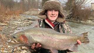 Slayin STEELHEAD and BROWN TROUT on ELK CREEK (ERIE, PA)
