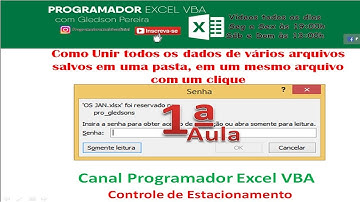 Juntar informações de arquivos salvos em pastas diferentes em um mesmo arquivo com VBA - Aula 01