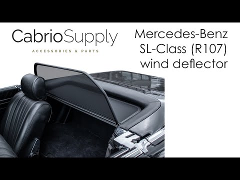 AIRAX Wind Deflector / Windbreak For Mercedes SL R107 Convertible – Foldable, Black, 2-Year Warranty