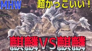 【MHW】麒麟VS麒麟の華麗な縄張り争い！？【双幻影】