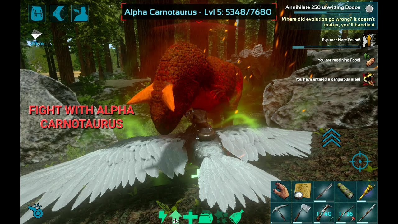 ALPHA CARNOTAURUS VS ME // Ark Survival Evolved.. - YouTube