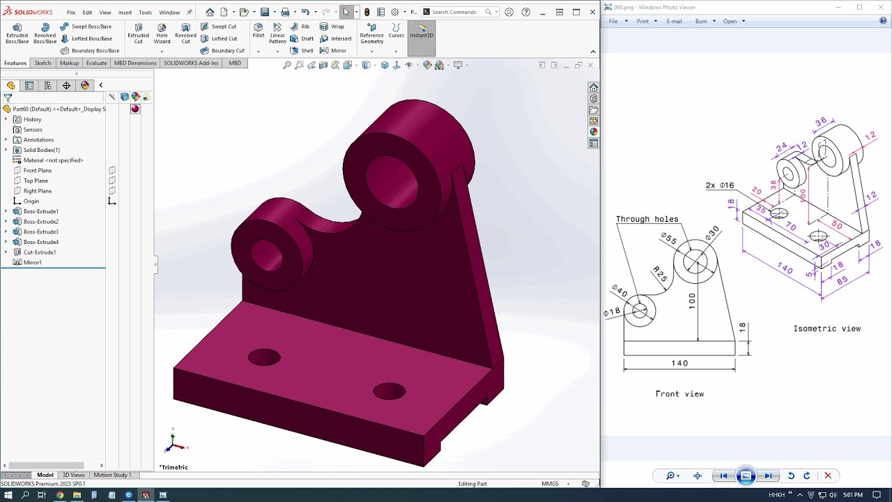 Giáo trình SolidWorks là tài liệu học tập hữu ích cho những ai muốn tìm hiểu về phần mềm thiết kế 3D này. Bằng cách sử dụng giáo trình này, bạn có thể dễ dàng tạo ra các mô hình 3D chất lượng cao và hoàn thiện công việc của mình một cách dễ dàng. Hãy xem hình ảnh để biết thêm chi tiết.