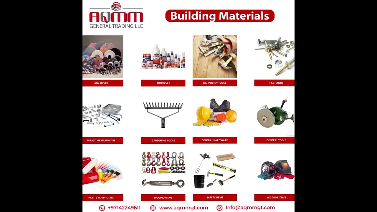 World class quality building materials under one roof - "AQMM General Trading LLC