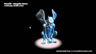 Flare3D 2.0 + Molehill Showcase -- Gargoile