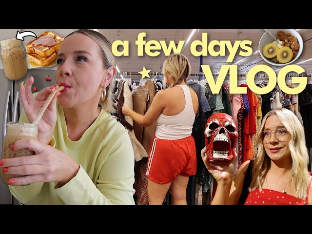 Thumbnail for it's happening (!), trying the viral "french toast" latte, spirit halloween & closet cleanout!