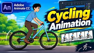 Adobe Animate CC Full Course | How to Make Cycling Animation | 2D Animation Tutorial