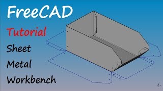 FreeCAD Tutorial - How to design a Box using the Sheet Metal Workbench (with technical Drawing)