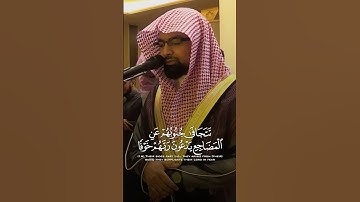 تتجافى جنوبهم عن المضاجع يدعون ربهم خوفًا..| تلاوة بديعة وهادئة للشيخ ناصر القطامي 🤍..