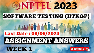 NPTEL Software Testing (IITKGP) Assignment Answers Week 1 | Jul-Dec 2023