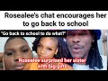 Rosealee supporters sent her back to school &amp; she said .... 