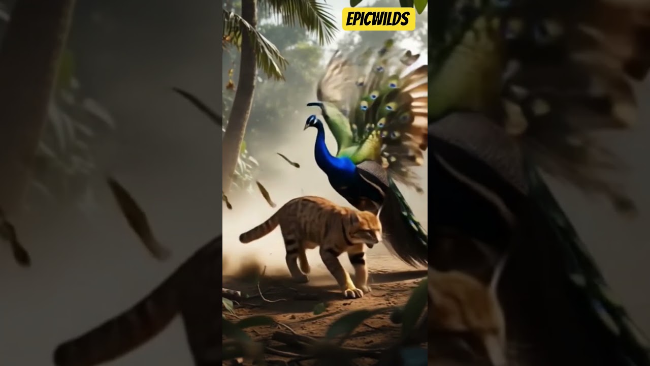 Epic Jungle Showdown | Peacock vs Wildcat | Who Will Win? 