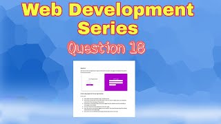 Web programming  Question 18