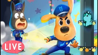 🔴LIVE | Strange Sound on Halloween | Police Cartoon | Kids Videos for Kids | Sheriff Labrador