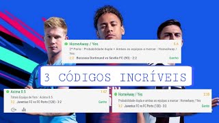 3 CÓDIGOS INCRÍVEIS PARA USAR e VENCER NA APOSTA/ Premier bet & Elephant Bet