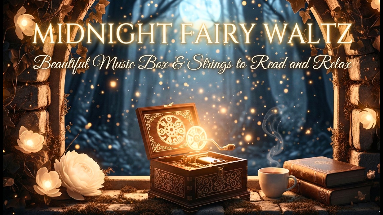 Fairy Waltz ✨ Beautiful Strings & Music Box to Relax and Study | Warm fireplace ambience