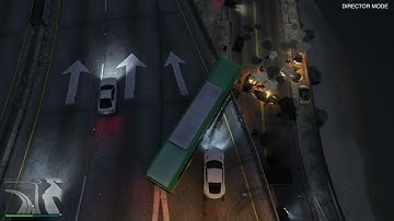 2 Minutes Of GTA 5 NPCs Overpass Destruction Loop