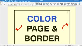 How to add Page Color and Page Border in Word