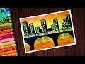 Town Sunset Scenery Drawing with Oil Pastels for Beginners - step by step