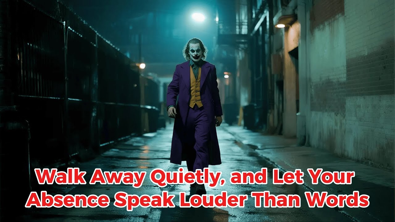Walk Away Quietly, and Let Your Absence Speak Louder Than Words | The Black Heart