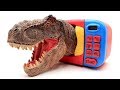 Jurassic World Dinosaur Toys! Amazing Microwave That Turns T Rex Into A Powerful T Rex~