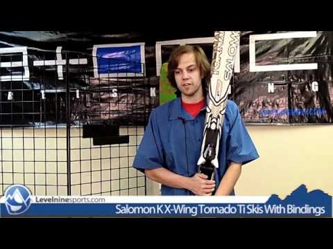 Salomon K X-Wing Tornado Ti Skis W/Bindings - YouTube
