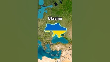 Flag Map of Ukraine