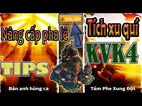Tips Nâng cấp công nghệ, lấy Xu quí tối ưu map KvK 4 ( Mùa chinh phạt) Rise of Kingdoms