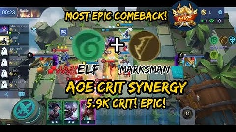 Chess TD 5.9K AOE CRIT SYNERGY! MOST EPIC! ELF + MARKSMAN! 100% | Mobile Legends BANG BANG