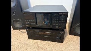 Testing Pioneer PD-F1039 Carousel CD \& VSX-D9085 Home Theater Receiver Cerwin Vega CVT-70