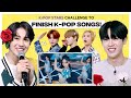 Can Kpop Group finish the lyrics of BTS, SKZ, NCT, & aespa? | FLC | EPEX