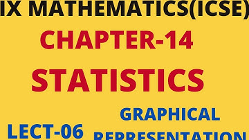 9th CLASS ICSE MATHS CHAPTER-14 STATISTICS(GRAPHICAL REPRESENTATION) II LECTURE-06
