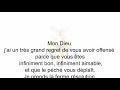 Acte De Contrition 