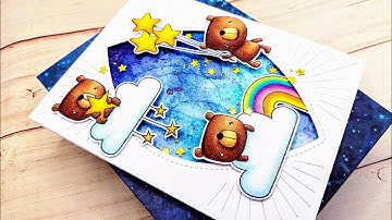 Reverse Confetti | Ink Smooshing Galaxy Background