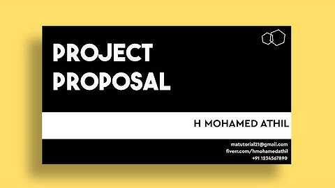 How to Create Project Proposal Design | Adobe Illustrator | M A Tutorials