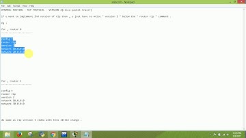 RIP VERSION 2 - CISCO PACKET TRACER