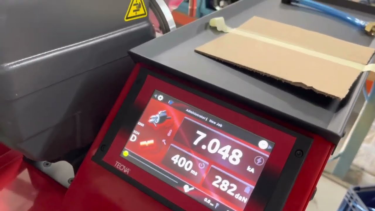 Funcionamiento Tecna 3680 con pinza 8678T 610 daN 19kvA