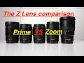 Nikon Z 24-70mm F2.8S VS Z-mount Prime lenses ! Featuring  Z24mm Z35mm  Z50mm Z85mm.