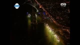 New Year 2014   Dubai Burj Al Arab Fireworks 2014 Live HD Aerial view