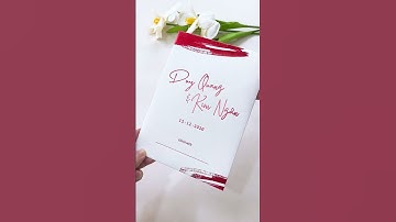 Thiệp cưới ép kim ánh nhũ sang trọng độc đáo #thiepcuoi #weddinginvitation #wedding #foilstamping